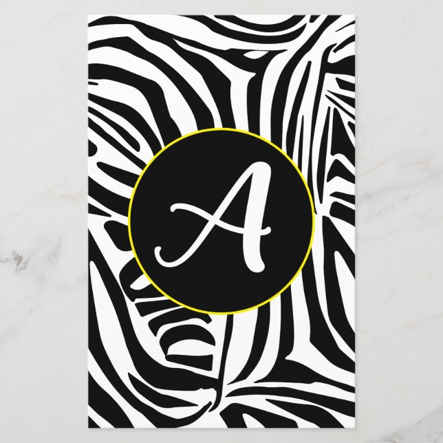 Bold Black and White Zebra Print Pattern (Front)