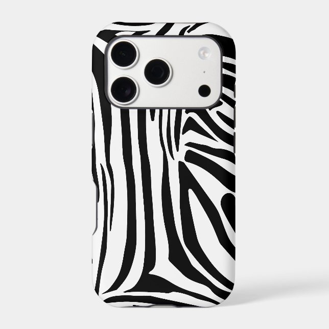 Bold Black and White Zebra Print Pattern (Back)
