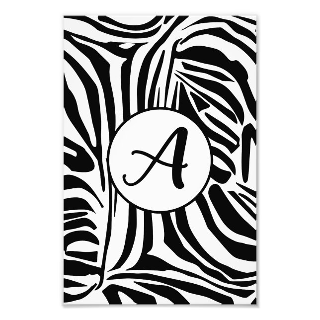 Bold Black and White Zebra Print Pattern (Front)