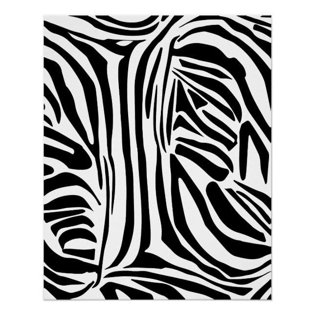 Bold Black and White Zebra Print Pattern (Front)