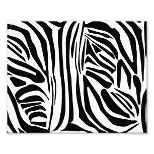 Bold Black and White Zebra Print Pattern