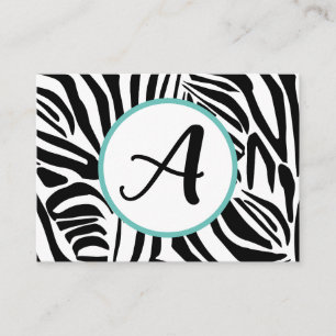 Bold Black and White Zebra Print Pattern Advice Card