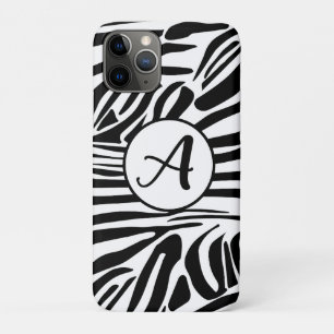 Bold Black and White Zebra Print Pattern iPhone 11 Pro Case