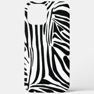Bold Black and White Zebra Print Pattern iPhone 12 Pro Max Case