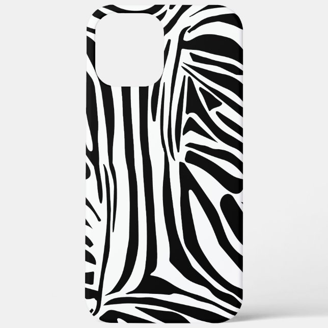 Bold Black and White Zebra Print Pattern Case-Mate iPhone Case (Back)