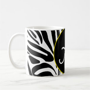 Bold Black and White Zebra Print Pattern Coffee Mug