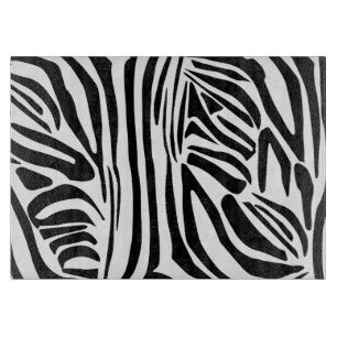 Bold Black and White Zebra Print Pattern Cutting Board