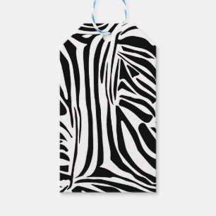 Bold Black and White Zebra Print Pattern Gift Tags
