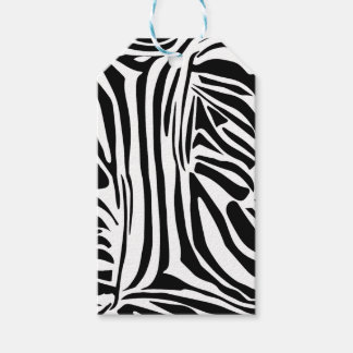 Bold Black and White Zebra Print Pattern Gift Tags