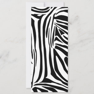 Bold Black and White Zebra Print Pattern Holiday Card