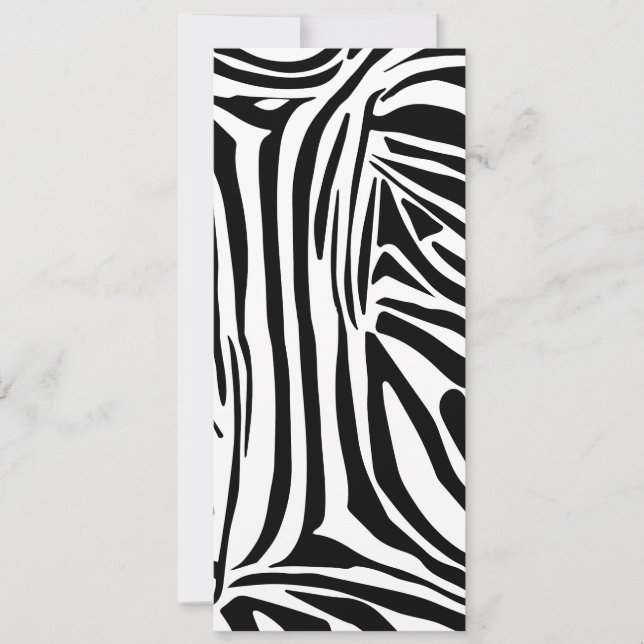 Bold Black and White Zebra Print Pattern Holiday Card (Front)