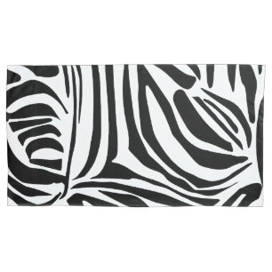Bold Black and White Zebra Print Pattern Pillowcase