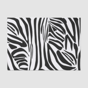 Bold Black and White Zebra Print Pattern Tissue Paper