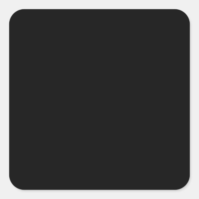 Bold Black Background Square Sticker (Front)