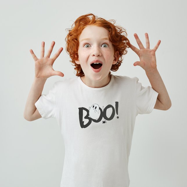 Bold Black Boo Kid's T-Shirt (Creator Uploaded)