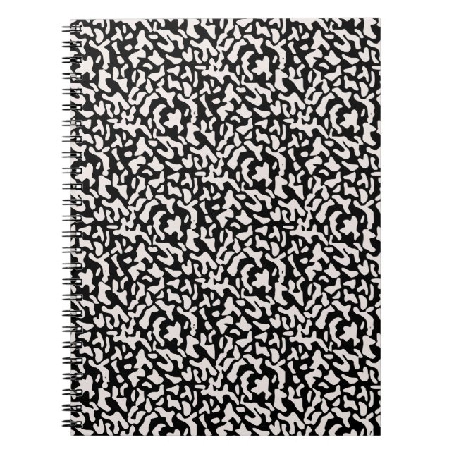 Bold Black Camo Pattern Notebook (Front)
