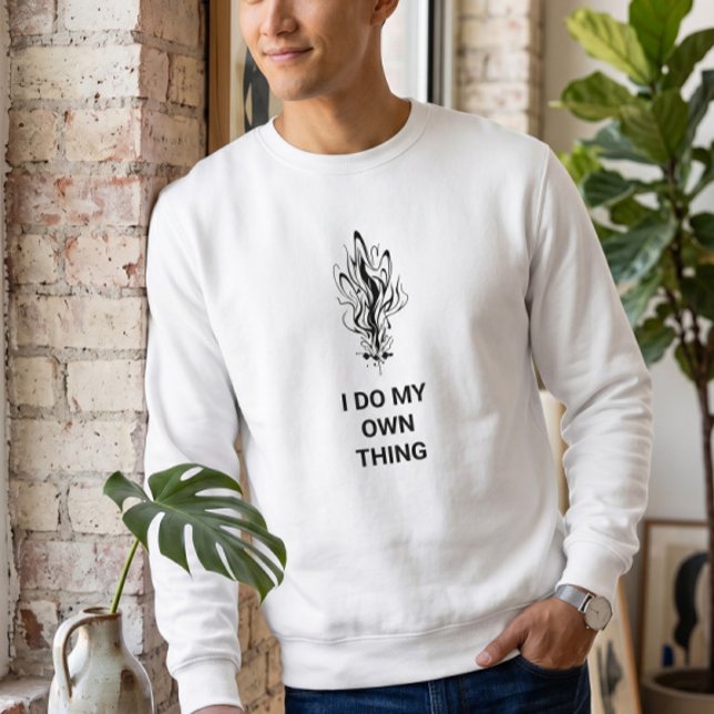 Bold Black Crewneck Sweatshirt with Minimalist (Creator Uploaded)