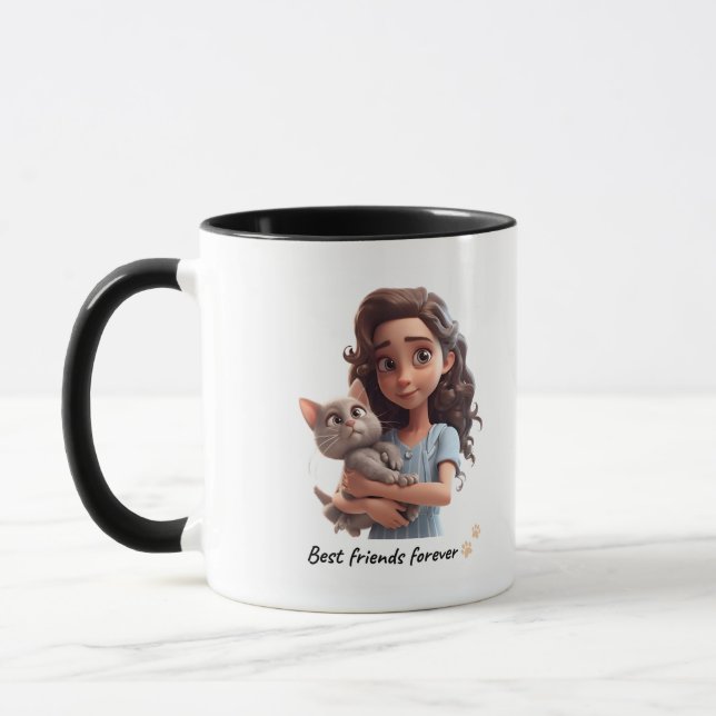 Bold Black Friendship Quote Mug (Left)