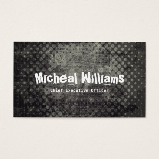 Bold Black Grunge CEO Company Business Cards