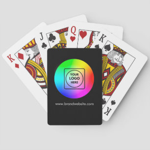 Bold Black Logo Branding Design Poker Cards