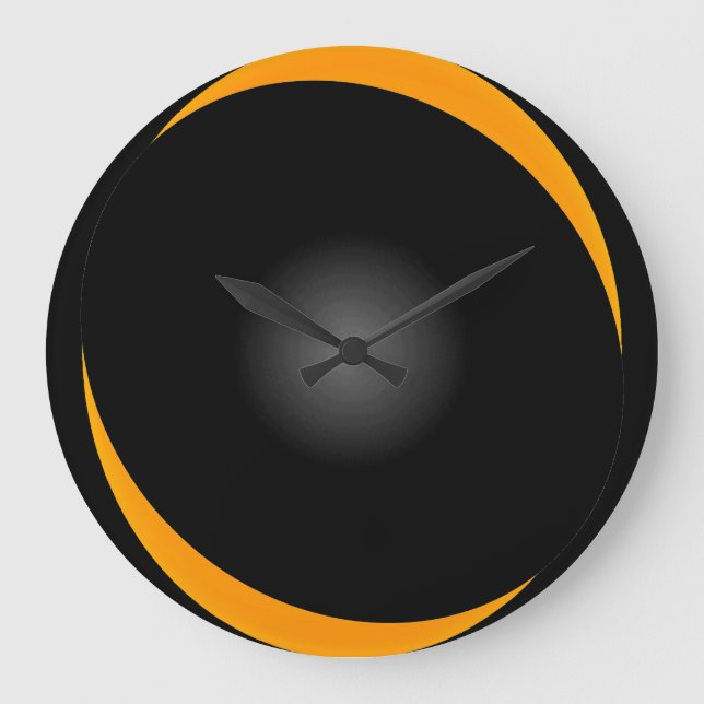 Bold Black Op Art Modern Illusion CricketDiane Large Clock (Front)