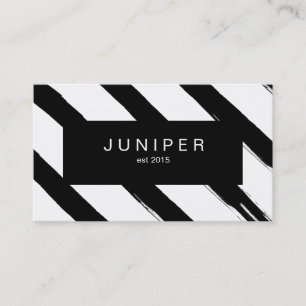 Bold Black Paint Brush Strokes Business Card