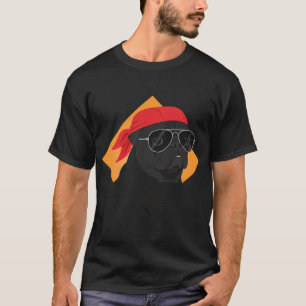 Bold Black Pug with Bandanna and Sunglasses T-Shirt