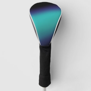 Bold Black, Purple & Teal Gradient – Modern Sleek Golf Head Cover