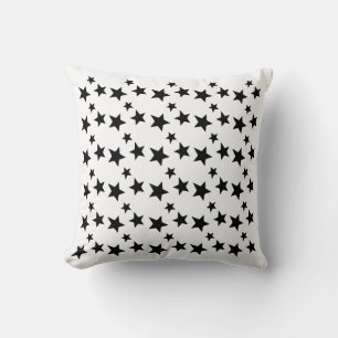 Bold Black Star Pattern – Modern Seamless Star Cushion