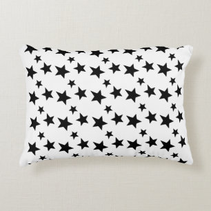 Bold Black Star Pattern – Modern Seamless Star  Decorative Cushion