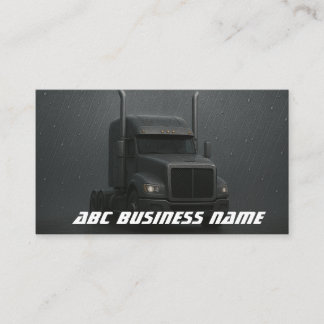 Bold Black Truck Design Moving Company Business Card