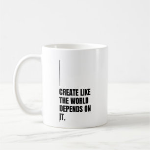 Bold Black Typography Artist Changemakers Powerful Coffee Mug