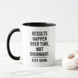 Bold Black Typography Motivational Fitness Goals Mug