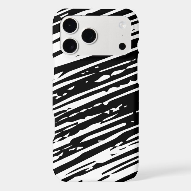 Bold Black & White Abstract Stripe Phone Case – Mo (Back)