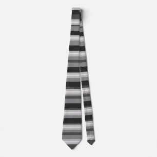 bold black  white and grey stripes tie