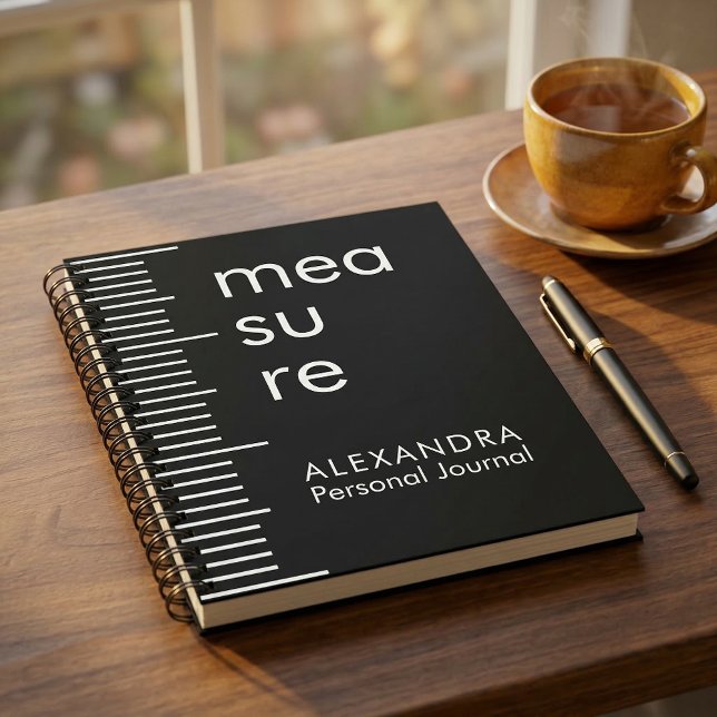 Bold Black White Measure Personal Journal (Creator Uploaded)