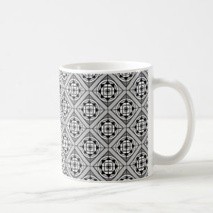Bold Black & White Medalion Designer Coffee Mug #2