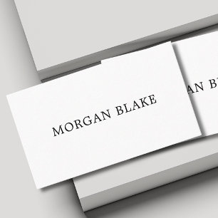 Bold Black White Minimalist Consultant Networking Business Card