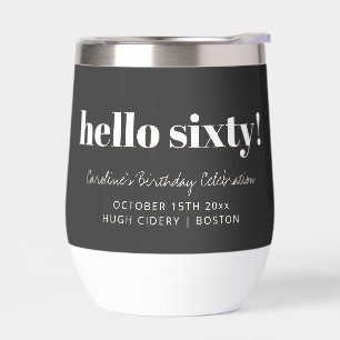 Bold Black White Modern 60th Birthday Custom 