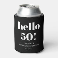 Bold Black White Modern Chic 50th Birthday Party