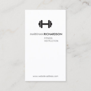 Bold Black/White Personal Trainer Business Card
