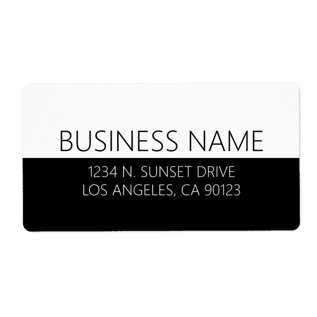 Bold Black & White Return Address (Front)