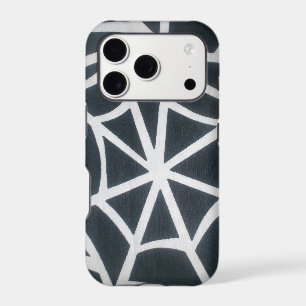 Bold Black & White Spider Web Geometric Pattern