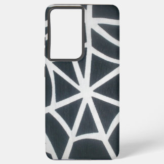 Bold Black & White Spider Web Geometric Pattern Samsung Galaxy Case