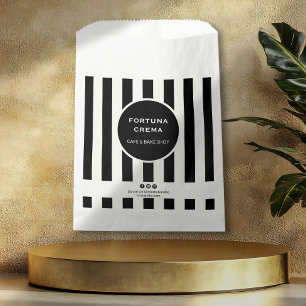 Bold Black & White Striped Business Display Event  Favour Bags