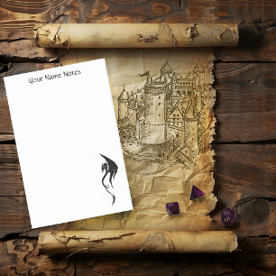 Bold Black White Tribal Dragon Illustration Design Post-it Notes