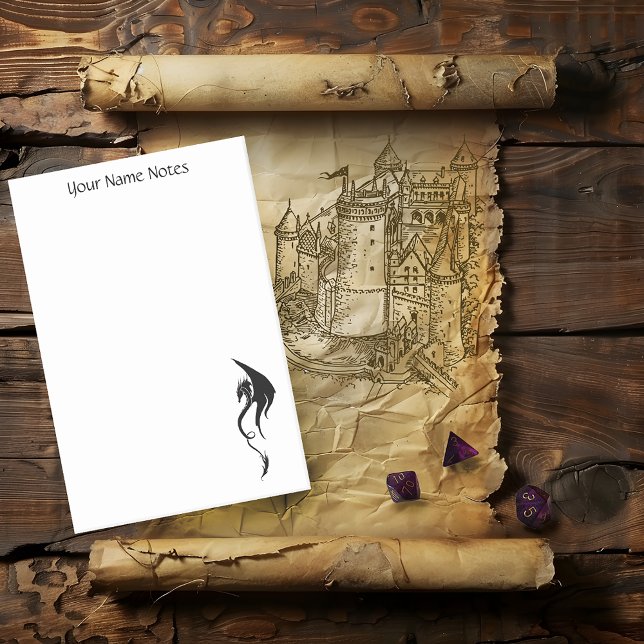 Bold Black White Tribal Dragon Illustration Design Post-it Notes (Creator Uploaded)