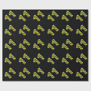 Bold, Black & Yellow Stripes 11 Event # (Birthday) Wrapping Paper