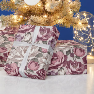 Bold Blooming Flowers — Modern Maximalist Statemen Wrapping Paper