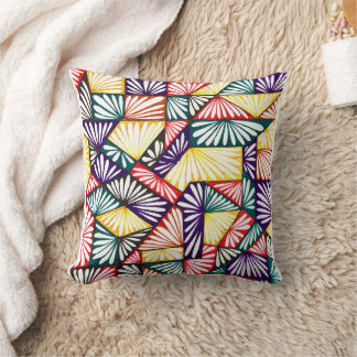 Bold Blooms: Colourful Pattern Throw Pillow